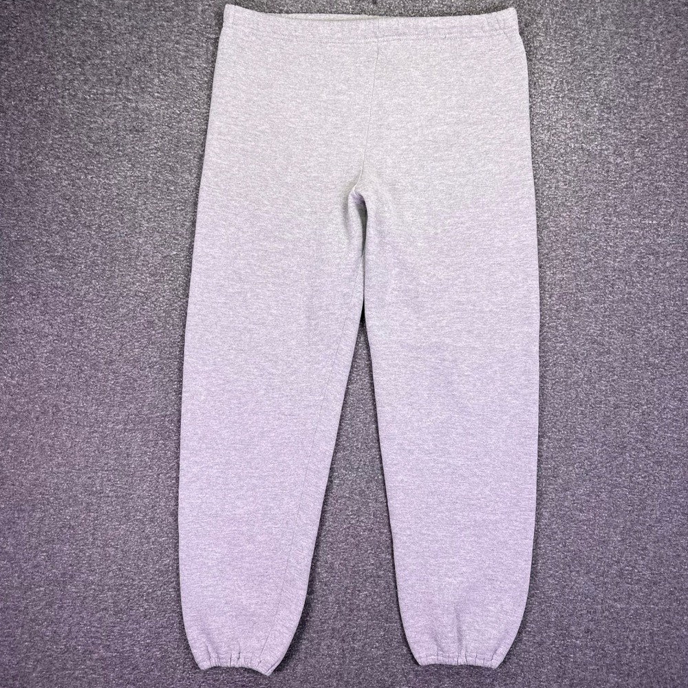Russell Athletic Sweatpants Mens L Gray Sporty Drawstring Baggy Joggers Vintage